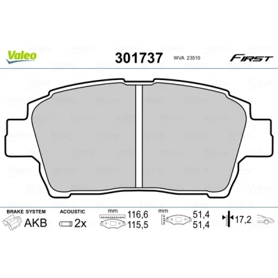 Afbeelding van Valeo Remblokset 301737