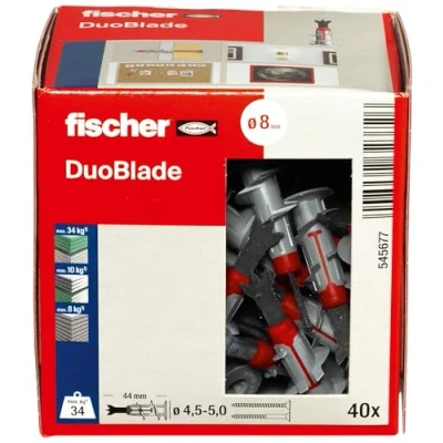 Afbeelding van Gipsplaatplug Fischer DuoBlade 40 stuks (Kruiskop Pozidriv)