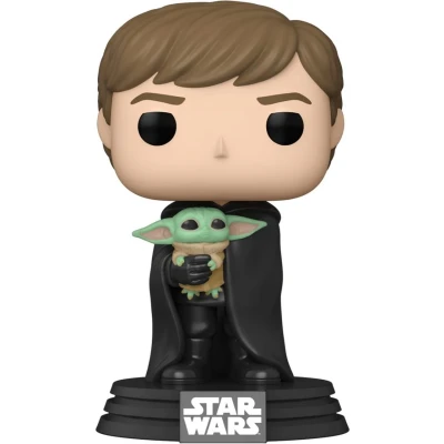 Afbeelding van Verzamelfiguur Funko Pop! Star Wars: Mandalorian Luke with Grogu 482