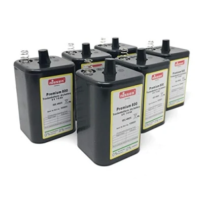 Afbeelding van 4R25 6V blokbatterij, vervanging voor neten, lantaarnbatterij, bouwplaatslamp, knipperlamp, handlamp (netjes, 6 V blok, set van 6)