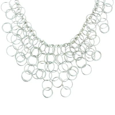 Afbeelding van Behave Zilverkleurige schakelketting met hangers