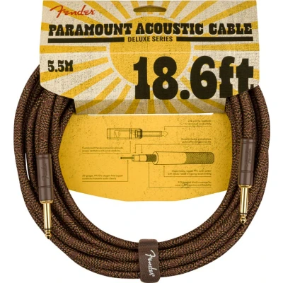 Afbeelding van Fender Paramount 18.6 Acoustic Instrument Cable Brown