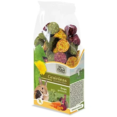 Afbeelding van JR Farm knaagdiersnack Graanvrij Grainless drops gemengd 140 gram