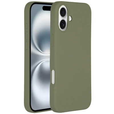 Afbeelding van Apple iPhone 16 Plus MagSafe Hoesje Siliconen en TPU (zacht) Accezz Softcase/Backcover Lichtgroen Telefoonhoesje