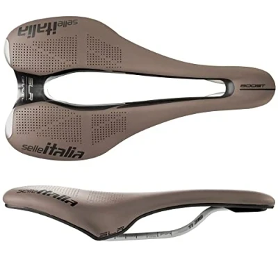 Afbeelding van Selle Italia Slr Boost Gravel Superflow Ti 316 Zadel Bruin 145 mm