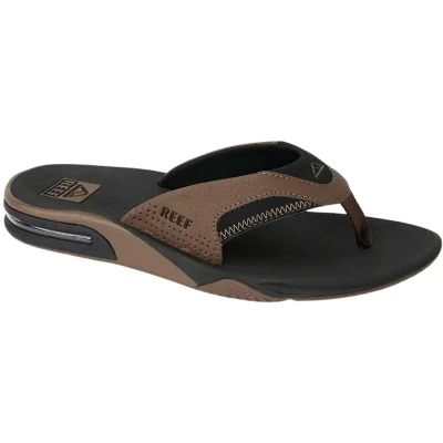 Afbeelding van Reef Fanning Flipflop voor heren, zwart bruin, 40 EU