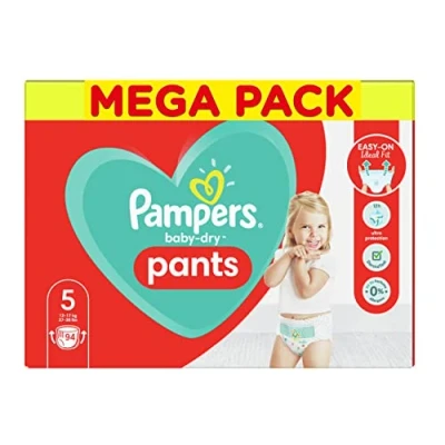 Afbeelding van Pampers Broek maat 5 BABY DRY luiers, 94 luiers (12 17 kg)