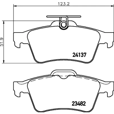 Afbeelding van Remblokkenset, schijfrem HELLA PAGID 8DB 355 011 731