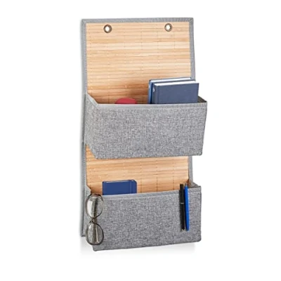 Afbeelding van Relaxdays deurhanger badkamer opvouwbaar deur organizer kinderkamer vakken grijs M