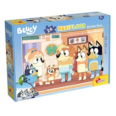 Afbeelding van LISCIANI BLUEY MaxiFloor Puzzel van 24 stukjes 2 in 1 Dubbelzijdig Achterkant om te kleuren Vanaf 4 jaar Bevordert de creativiteit 35 x 25 cm Gemaakt Italië