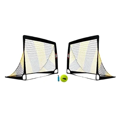 Afbeelding van Paar Pop UP zwart/geel, 2,2 x 1,5 m, levering met ballon en pomp