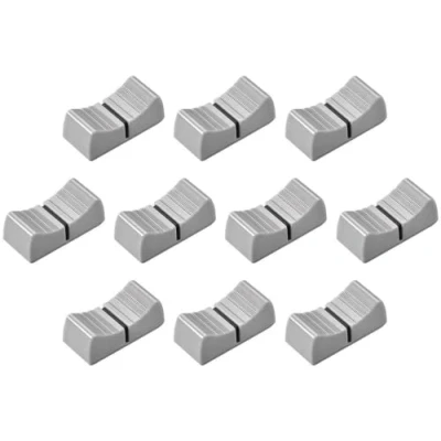 Afbeelding van 10 stuks binnengat 8 mm mixer schuifregelaar fader knop vervanging, geschikt voor Yamaha Soundcraft BEHRINGER (grijs)