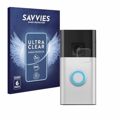 Afbeelding van Savvies Screenprotector voor Ring Battery Video Doorbell Folie Beschermfolie transparant (6 Stuks)