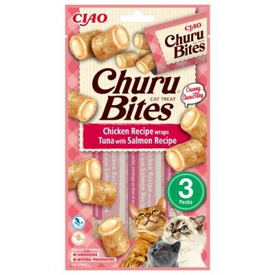 Afbeelding van Inaba Churu bites kat Kip met tonijn en zalm
