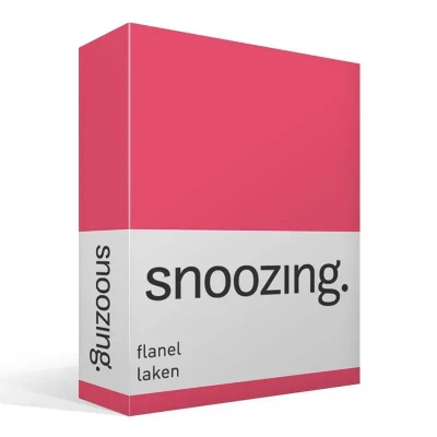 Afbeelding van Snoozing Flanel Laken Eenpersoons 150x260 cm Fuchsia
