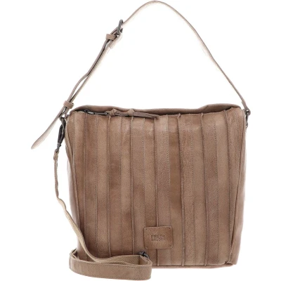 Afbeelding van FREDsBRUDER Leren Schoudertas Izzle Hobo Light Taupe Lichtbruin