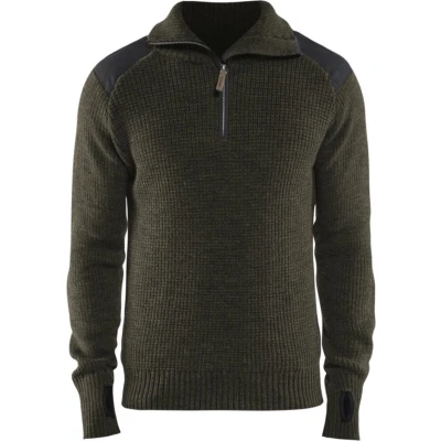 Afbeelding van Blaklader Wollen sweater 4630 1071 Groen/Donkergrijs XL