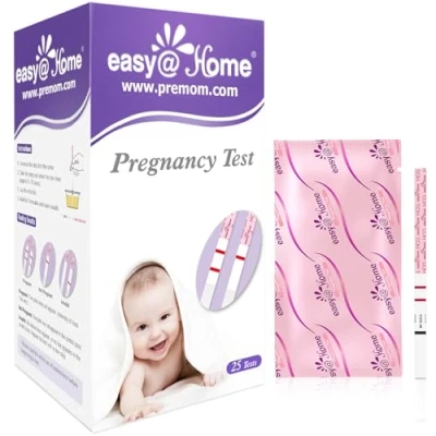 Afbeelding van Easy@Home 25 x Zwangerschapstesten voor Vroege Detectie 10 MIU/ml, Vruchtbaarheidstestkit, HCG Testen
