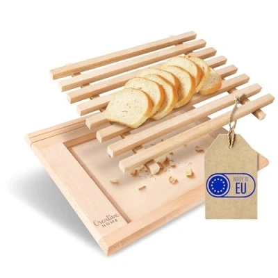 Afbeelding van Creative Home Houten Brood Kruimelvanger Snijplank 35,5 x 28,5 2 cm Natuurlijk beukenhout