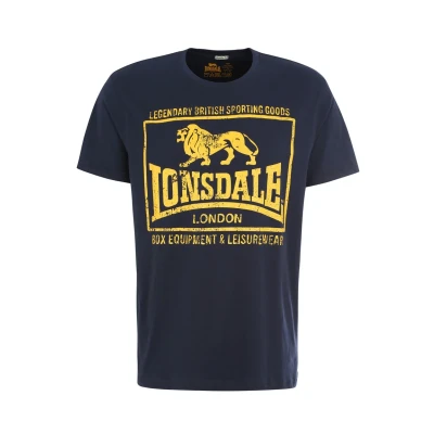 Afbeelding van Lonsdale Normale Passform Tshirt print, Heren, Maat: XXL, Navy