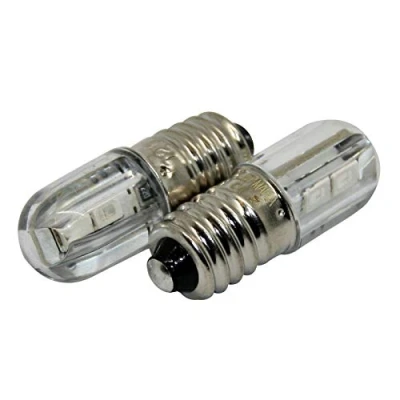 Afbeelding van 2 x schroeffitting E10 LED vervangende verlichting warmwit wit spaarlamp 6 V