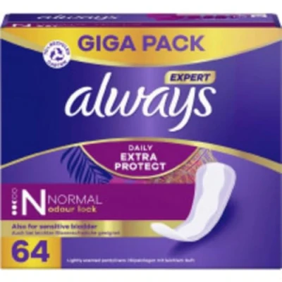 Afbeelding van 4x Always Extra Protect Inlegkruisjes Normal 64 stuks