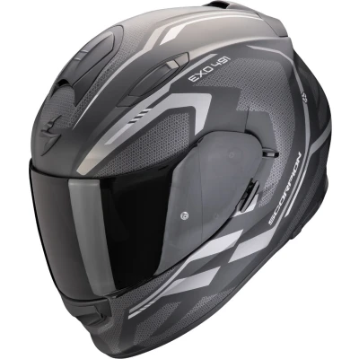 Afbeelding van Scorpion helm EXO 491 KRIPTA Matt Black Silver Maat L