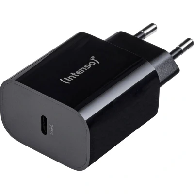 Afbeelding van Intenso Power Adapter W20C, 20W, USB C aansluiting, voor iPhone, Samsung Galaxy, iPad en meer, zwart