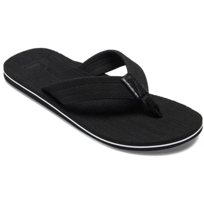 Afbeelding van Quiksilver Molokai Layback Pantoffels, Heren, Maat: 43, black white Kunststof/ nylon