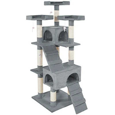 Afbeelding van tectake 400481 Katten krabpaal Barney diverse kleuren grijs