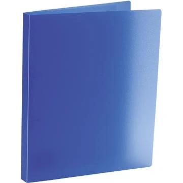Afbeelding van Bronyl ringmap, voor ft A4, uit PP, 2 D ringen van 15 mm, transparant blauw ringmap