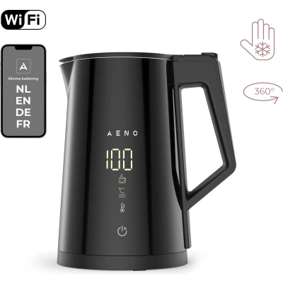 Afbeelding van AENO EK7S Slimme Elektrische Waterkoker 1,7L Temperatuurregeling Wi Fi &amp; Touchscreen Bediening Zwart