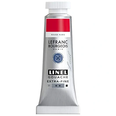 Afbeelding van Lefranc &amp; Bourgeois Linel Gouache Extra Fine Ruby Red 172 14ml