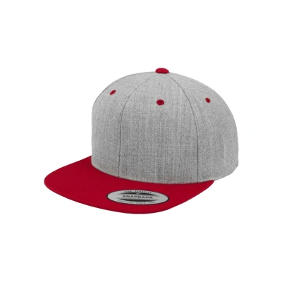 Afbeelding van Flexfit Classic Snapback 2TONE Pet, Maat: One Size, Light grey/red
