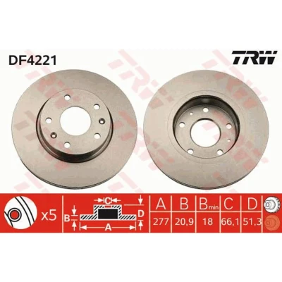 Afbeelding van Trw Remschijf DF4221