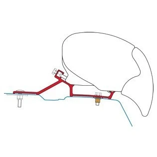 Afbeelding van Fiamma Kit Adapter F80 F65 Master Movano Na 2010 Kleurloos Luifels Accessoires