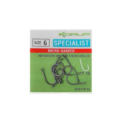 Afbeelding van Korum Xpert Specialist Eyed Micro Barbed (10pcs) Maat : 6
