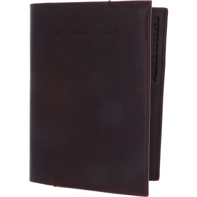Afbeelding van PORSCHE DESIGN Identiteitskaarthoesje Urban Courier Passport Holder Brown Bruine