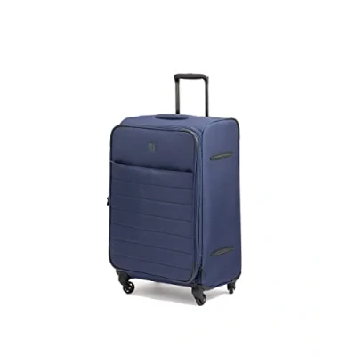 Afbeelding van BIBA Trolleytype reiskoffer, Koffer paars G, trolley handvat, ritssluiting, polyester, Marineblauw., S, en trolleys