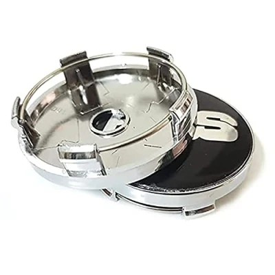 Afbeelding van 4 delige autonaafnaafdoppen wielnaafafdekkingen, voor BBS 56MM 60MM 65MM 68MM decoratie accessoires,60mm black silver A