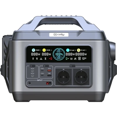 Afbeelding van Celly 1200W Powerstation 1110Wh Accu Zilver Accu&#039;s &amp; Accessoires
