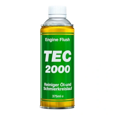 Afbeelding van TEC 2000 Engine Flush 375 ml, motoronderhoud, spoelen van motor en olieslib voor diesel of gasmotoren, additief het reinigen de motor, veilig oliesysteem