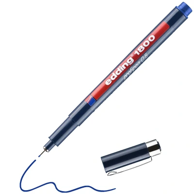 Afbeelding van edding 1800 profipen 0.5 blauw 1ST 0,5 mm / 4 180005003
