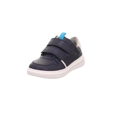 Afbeelding van Superfit Jongens Cosmo Sneakers, Blauw wit 8000, 34 EU Breed
