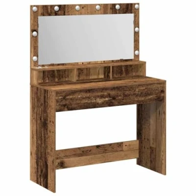Afbeelding van vidaXL Verweerd Hout 100 x 41 135 cm Kaptafel Rechthoekig