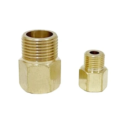 Afbeelding van 1 stuks messing pijpfitting M8 M10 M12 metrisch vrouwelijk naar 1/8&quot; 1/4&quot; 3/8&quot; BSP mannelijk draad reducer connector drukmeter adapter(1l4 F M12x1.25 M)