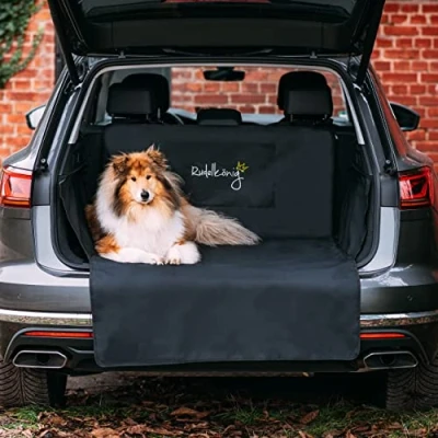 Afbeelding van Rudelkönig laarsbeschermer met laadrandbescherming Waterafstotend &amp; onderhoudsvriendelijk Hondendeken voor in de auto opbergtas Universele beschermmat honden