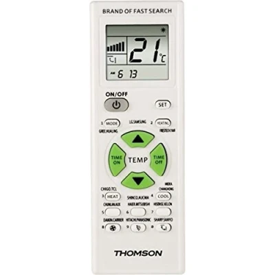 Afbeelding van Thomson Universele afstandsbediening voor airconditioning (voorgeprogrammeerd alle gangbare merken en airconditioners, met temperatuurweergave timer, vervangende