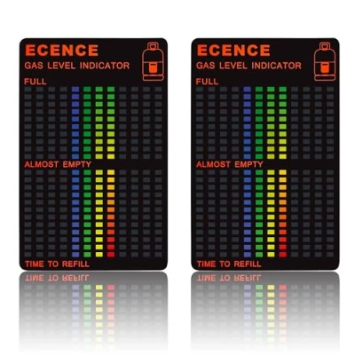 Afbeelding van ECENCE 2x GLI magnetische vulniveauindicator Gasniveau Gasindicator voor propaangas of butaan gasflessen Gaskoker