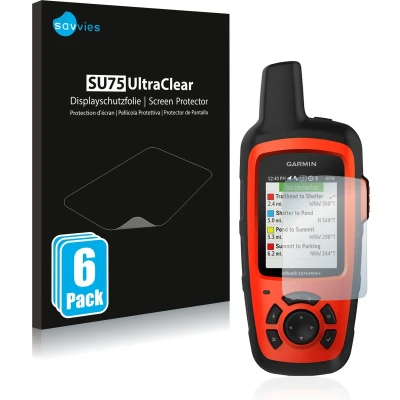 Afbeelding van Savvies (6 Stuks) Schermbeschermer voor Garmin inReach Explorer+ Screen Protector Ultra Transparant